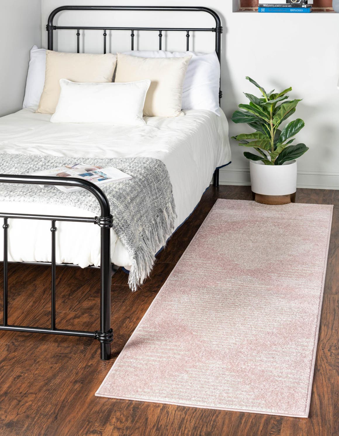 Pink 2' x 6' 1 Kai Runner Area Rug Easy Clean 100% Polypropylene With Cotton Backing Modern Geometric Carpet for Living, Dining, Office, Bedroom for Sale at Rug Engine