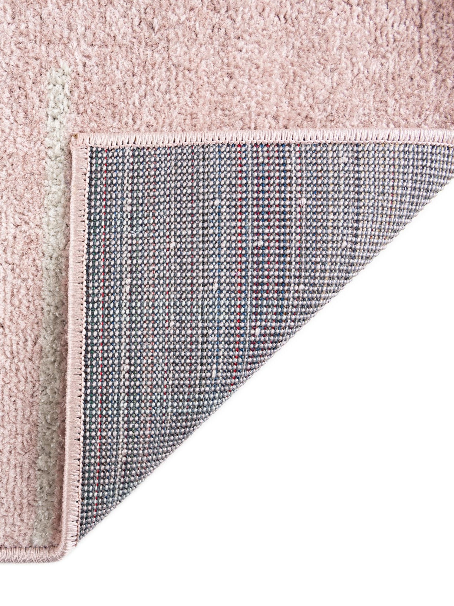 Pink 2' x 6' 1 Kai Runner Area Rug Easy Clean 100% Polypropylene With Cotton Backing Modern Geometric Carpet for Living, Dining, Office, Bedroom for Sale at Rug Engine