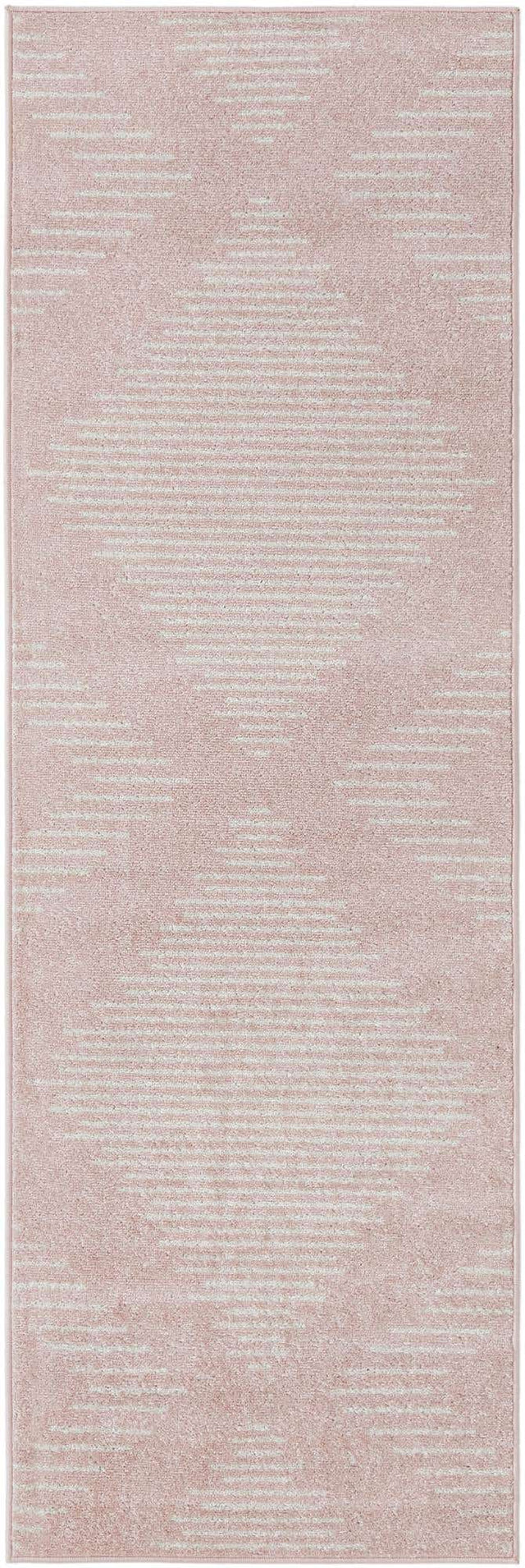 Pink 2' x 8' Kai Runner Area Rug Easy Clean 100% Polypropylene With Cotton Backing Modern Geometric Carpet for Living, Dining, Office, Bedroom for Sale at Rug Engine