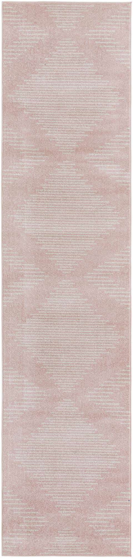 Pink 3' 3 x 14' 1 Kai Runner Area Rug Easy Clean 100% Polypropylene With Cotton Backing Modern Geometric Carpet for Living, Dining, Office, Bedroom for Sale at Rug Engine