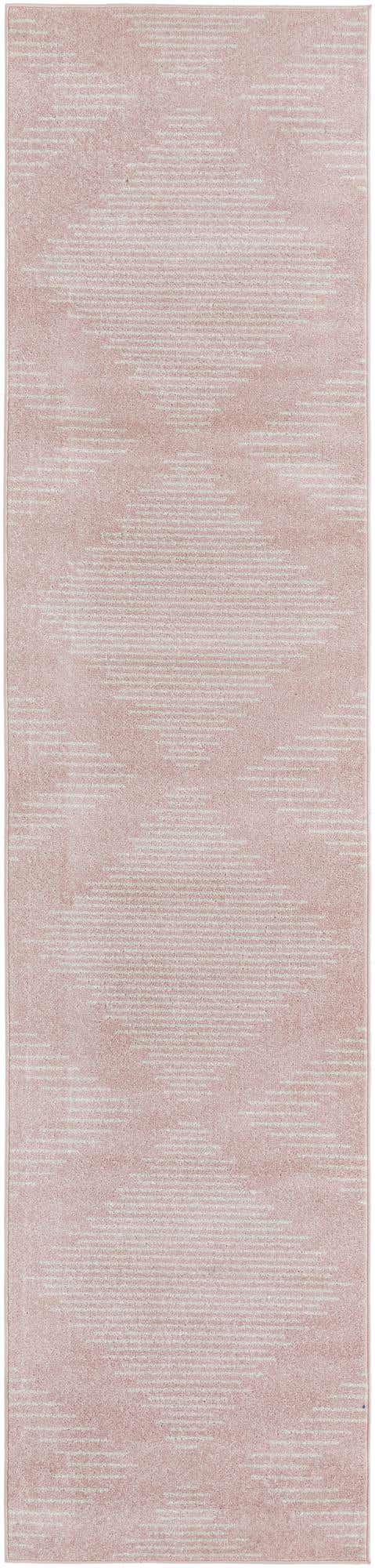 Pink 3' 3 x 14' 1 Kai Runner Area Rug Easy Clean 100% Polypropylene With Cotton Backing Modern Geometric Carpet for Living, Dining, Office, Bedroom for Sale at Rug Engine