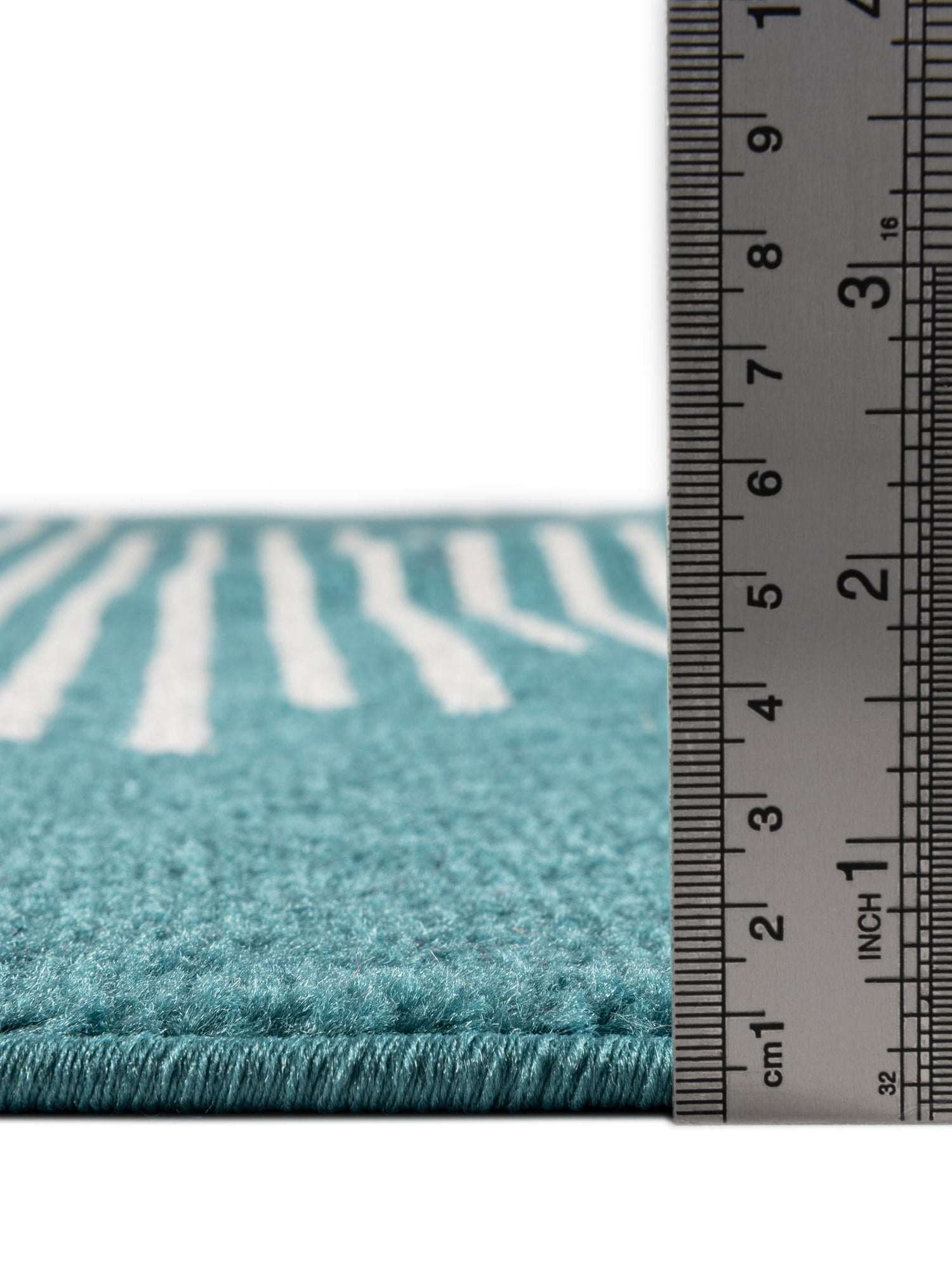 Turquoise 7' 10 x 10' Kai Rectangle Area Rug Easy Clean 100% Polypropylene With Cotton Backing Modern Geometric Carpet for Living, Dining, Office, Bedroom for Sale at Rug Engine