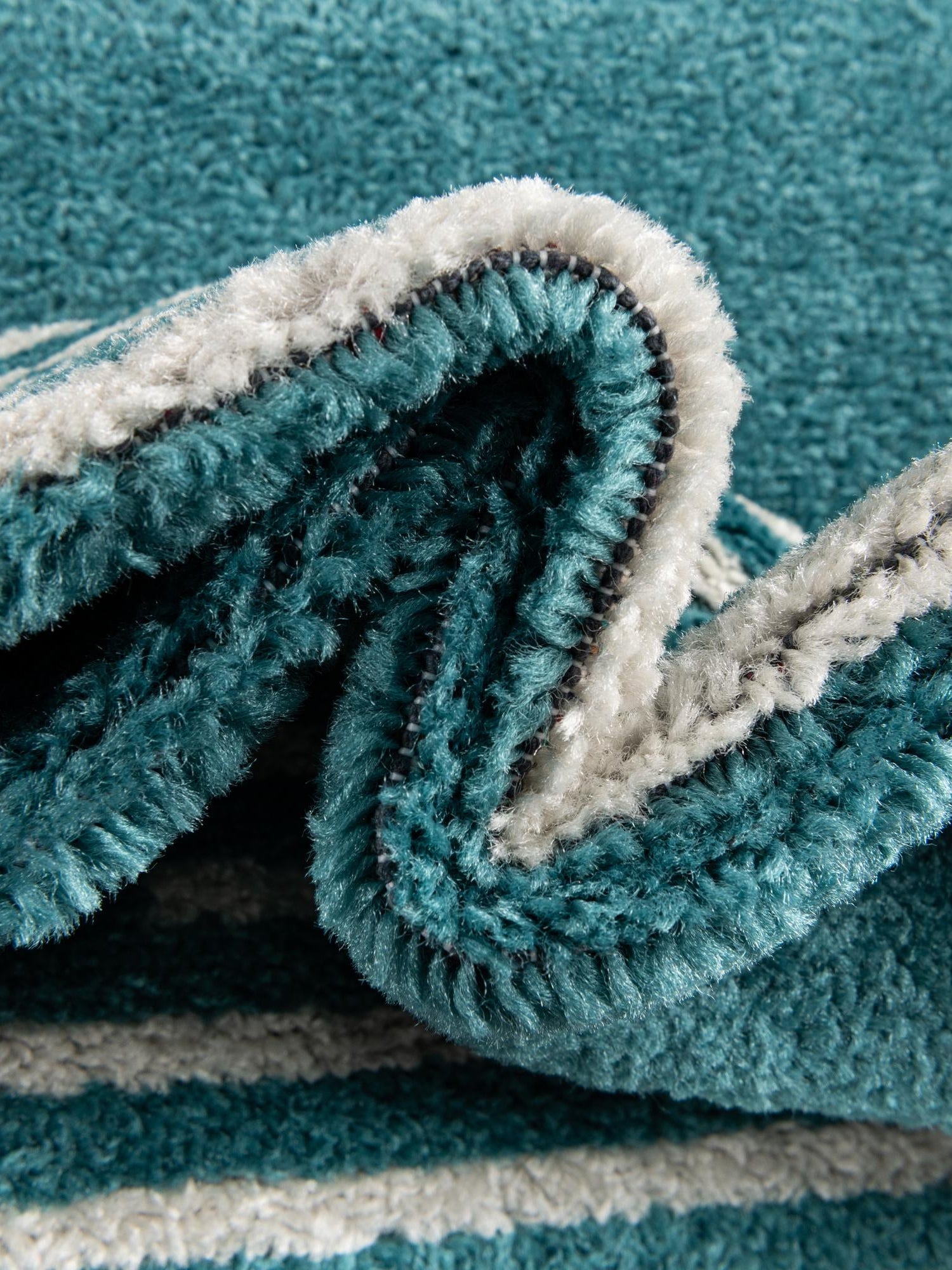 Turquoise 5' 3 x 8' Kai Rectangle Area Rug Easy Clean 100% Polypropylene With Cotton Backing Modern Geometric Carpet for Living, Dining, Office, Bedroom for Sale at Rug Engine