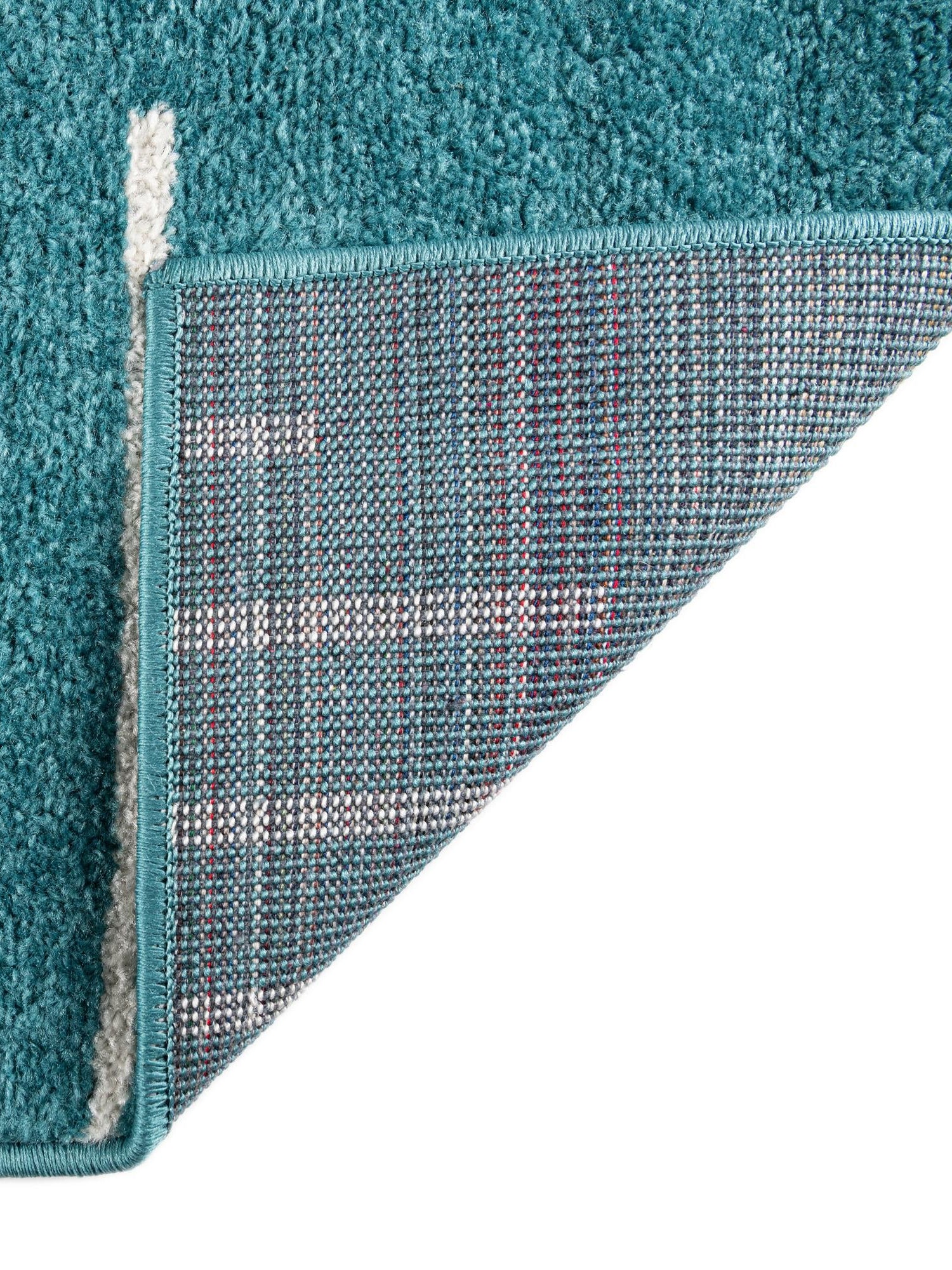 Turquoise 5' 3 x 8' Kai Rectangle Area Rug Easy Clean 100% Polypropylene With Cotton Backing Modern Geometric Carpet for Living, Dining, Office, Bedroom for Sale at Rug Engine