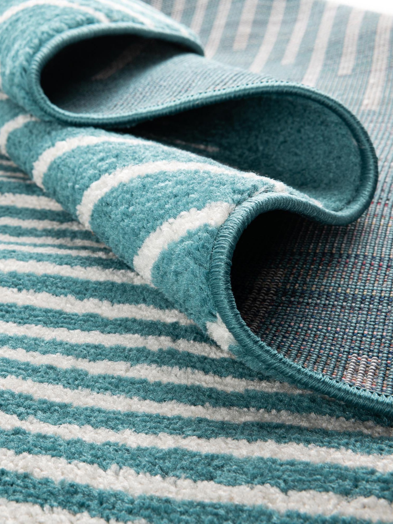 Turquoise 7' 10 x 10' Kai Rectangle Area Rug Easy Clean 100% Polypropylene With Cotton Backing Modern Geometric Carpet for Living, Dining, Office, Bedroom for Sale at Rug Engine