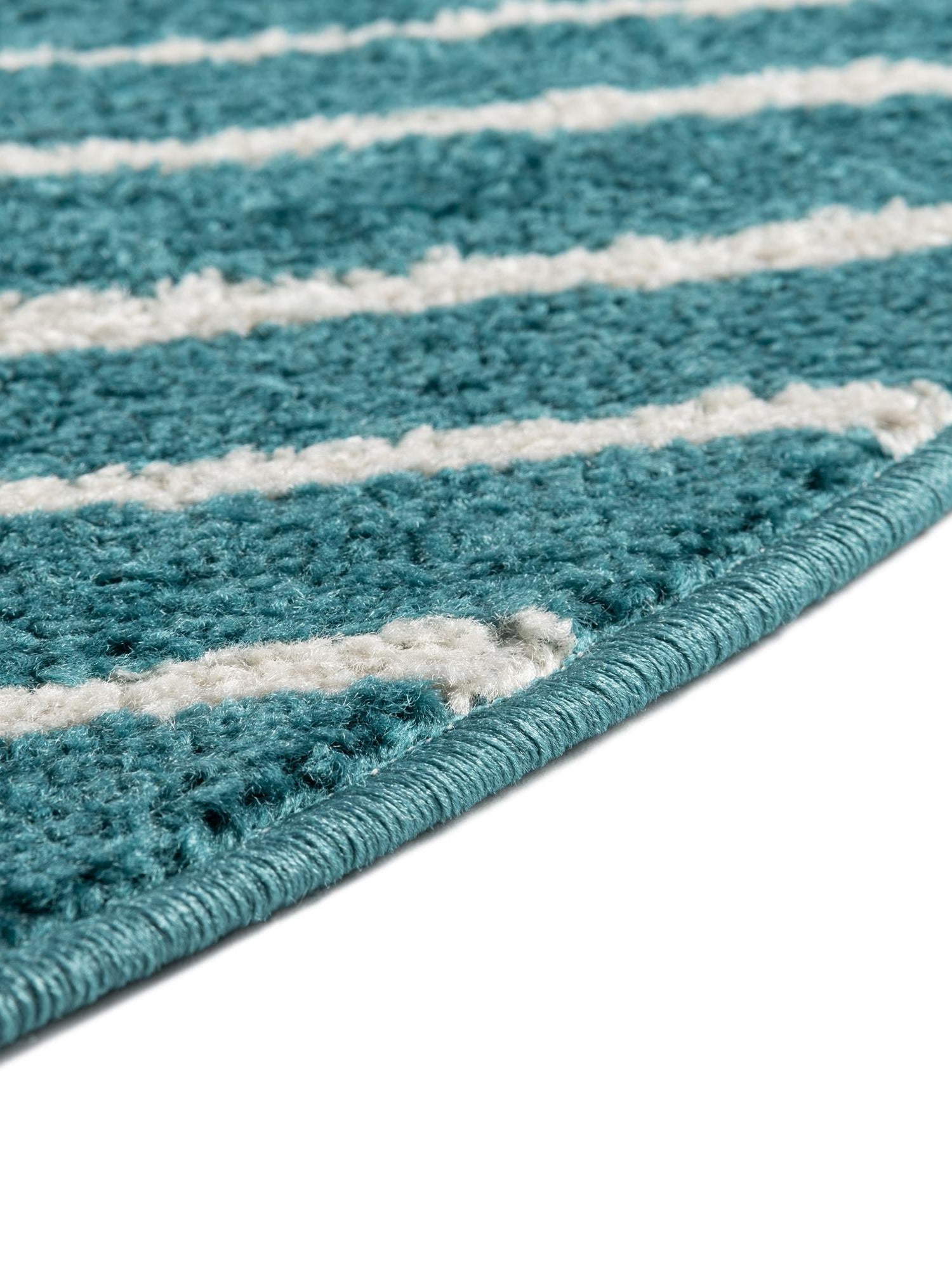 Turquoise 10' x 10' Kai Round Area Rug Easy Clean 100% Polypropylene With Cotton Backing Modern Geometric Carpet for Living, Dining, Office, Bedroom for Sale at Rug Engine