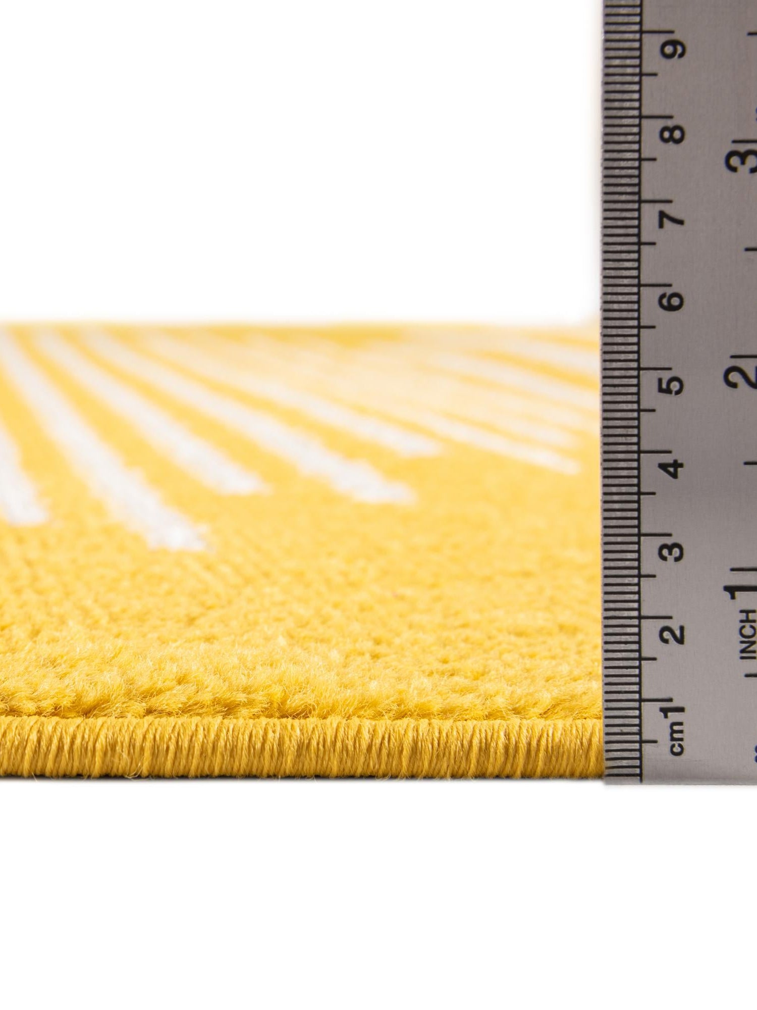 Yellow 6' 1 x 9' Kai Rectangle Area Rug Easy Clean 100% Polypropylene With Cotton Backing Modern Geometric Carpet for Living, Dining, Office, Bedroom for Sale at Rug Engine
