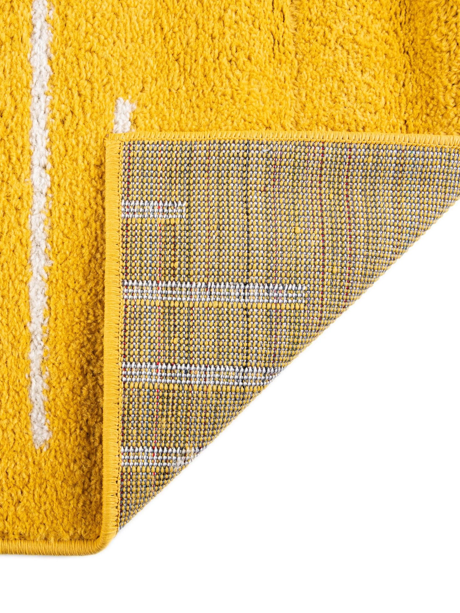 Yellow 9' x 12' Kai Rectangle Area Rug Easy Clean 100% Polypropylene With Cotton Backing Modern Geometric Carpet for Living, Dining, Office, Bedroom for Sale at Rug Engine