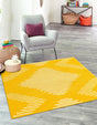 Yellow 7' 1 x 7' 1 Kai Square Area Rug Easy Clean 100% Polypropylene With Cotton Backing Modern Geometric Carpet for Living, Dining, Office, Bedroom for Sale at Rug Engine