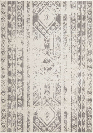Ivory and Gray 7' 1 x 10' Lennon Rectangle Area Rug 100% Polypropylene Vintage Distressed Look Modern Contemporary Carpet for Home Decor for Sale at Rug Engine