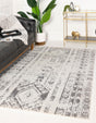 Ivory and Gray 9' x 12' Lennon Rectangle Area Rug 100% Polypropylene Vintage Distressed Look Modern Contemporary Carpet for Home Decor for Sale at Rug Engine