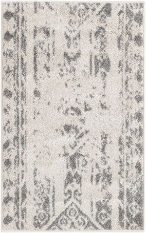 Ivory and Gray 2' x 3' 1 Lennon Rectangle Area Rug 100% Polypropylene Vintage Distressed Look Modern Contemporary Carpet for Home Decor for Sale at Rug Engine