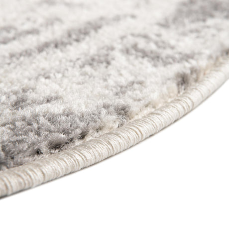 Ivory and Gray 2' x 7' 10 Lennon Round Area Rug 100% Polypropylene Vintage Distressed Look Modern Contemporary Carpet for Home Decor for Sale at Rug Engine