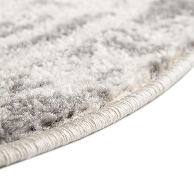 Ivory and Gray 4' 1 x 4' 1 Lennon Round Area Rug 100% Polypropylene Vintage Distressed Look Modern Contemporary Carpet for Home Decor for Sale at Rug Engine
