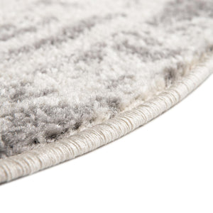Ivory and Gray 3' 1 x 3' 1 Lennon Round Area Rug 100% Polypropylene Vintage Distressed Look Modern Contemporary Carpet for Home Decor for Sale at Rug Engine