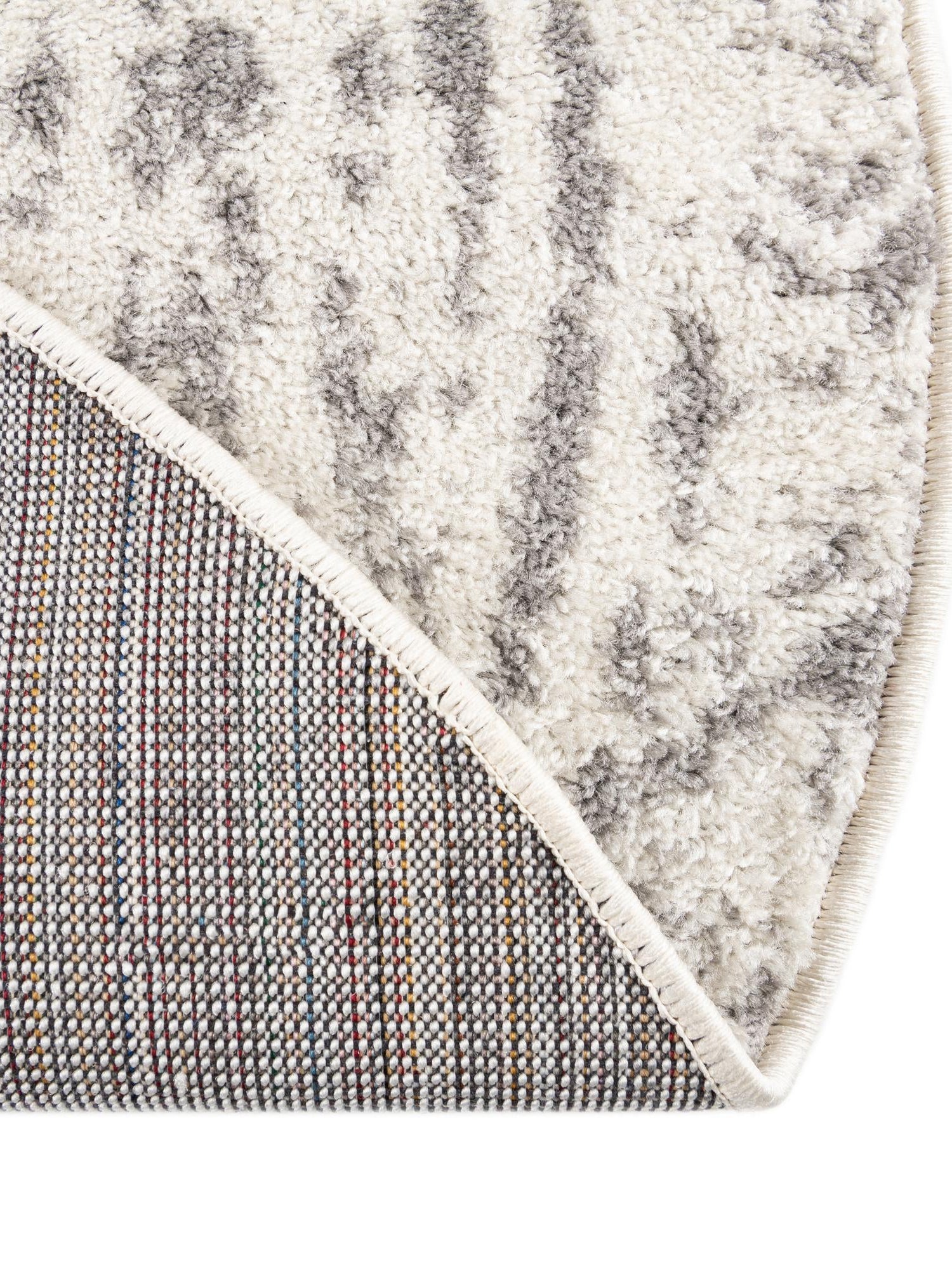 Ivory and Gray 4' 1 x 4' 1 Lennon Round Area Rug 100% Polypropylene Vintage Distressed Look Modern Contemporary Carpet for Home Decor for Sale at Rug Engine