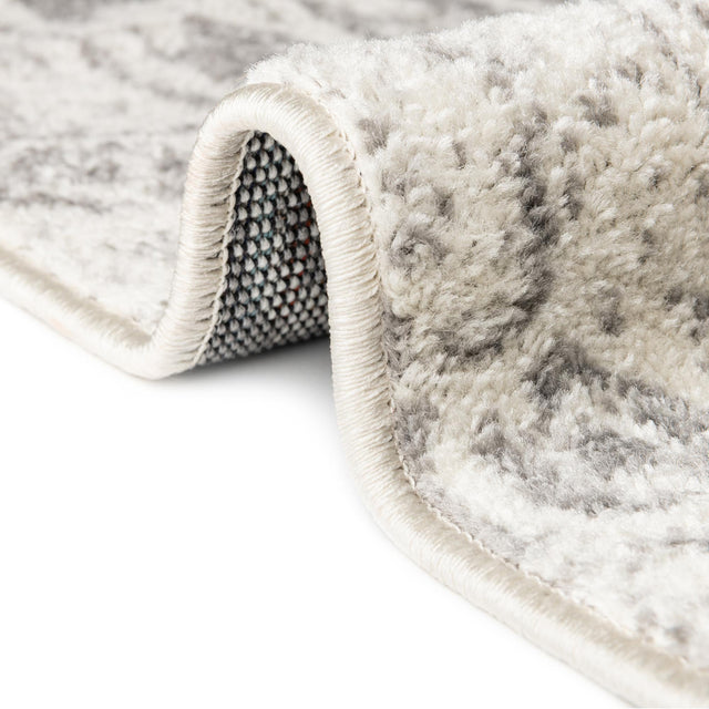 Ivory and Gray 2' x 7' 10 Lennon Round Area Rug 100% Polypropylene Vintage Distressed Look Modern Contemporary Carpet for Home Decor for Sale at Rug Engine