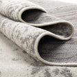 Ivory and Gray 2' x 7' 10 Lennon Round Area Rug 100% Polypropylene Vintage Distressed Look Modern Contemporary Carpet for Home Decor for Sale at Rug Engine