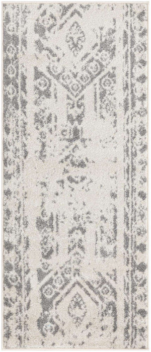 Ivory and Gray 2' x 5' Lennon Runner Rug