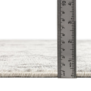 Ivory and Gray 2' 7 x 10' Lennon Runner Area Rug 100% Polypropylene Vintage Distressed Look Modern Contemporary Carpet for Home Decor for Sale at Rug Engine
