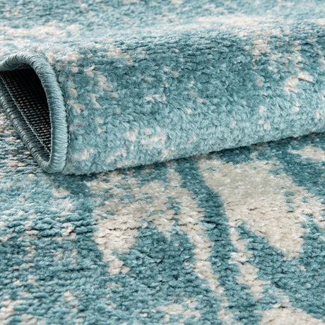 Light Blue 5' 3 x 8' Lennon Rectangle Area Rug 100% Polypropylene Vintage Distressed Look Modern Contemporary Carpet for Home Decor for Sale at Rug Engine