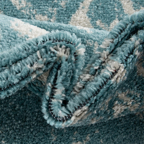 Light Blue 5' 3 x 8' Lennon Rectangle Area Rug 100% Polypropylene Vintage Distressed Look Modern Contemporary Carpet for Home Decor for Sale at Rug Engine