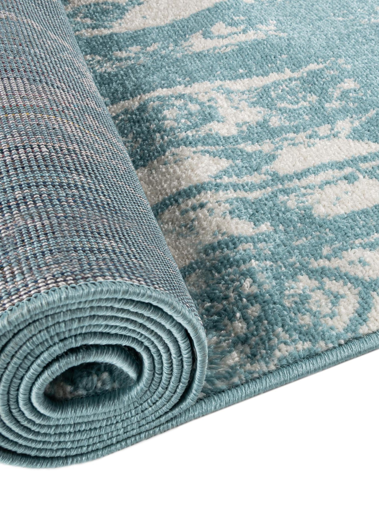 Light Blue 6' 1 x 9' Lennon Rectangle Area Rug 100% Polypropylene Vintage Distressed Look Modern Contemporary Carpet for Home Decor for Sale at Rug Engine