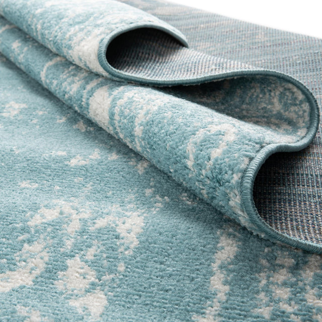 Light Blue 6' 1 x 9' Lennon Rectangle Area Rug 100% Polypropylene Vintage Distressed Look Modern Contemporary Carpet for Home Decor for Sale at Rug Engine