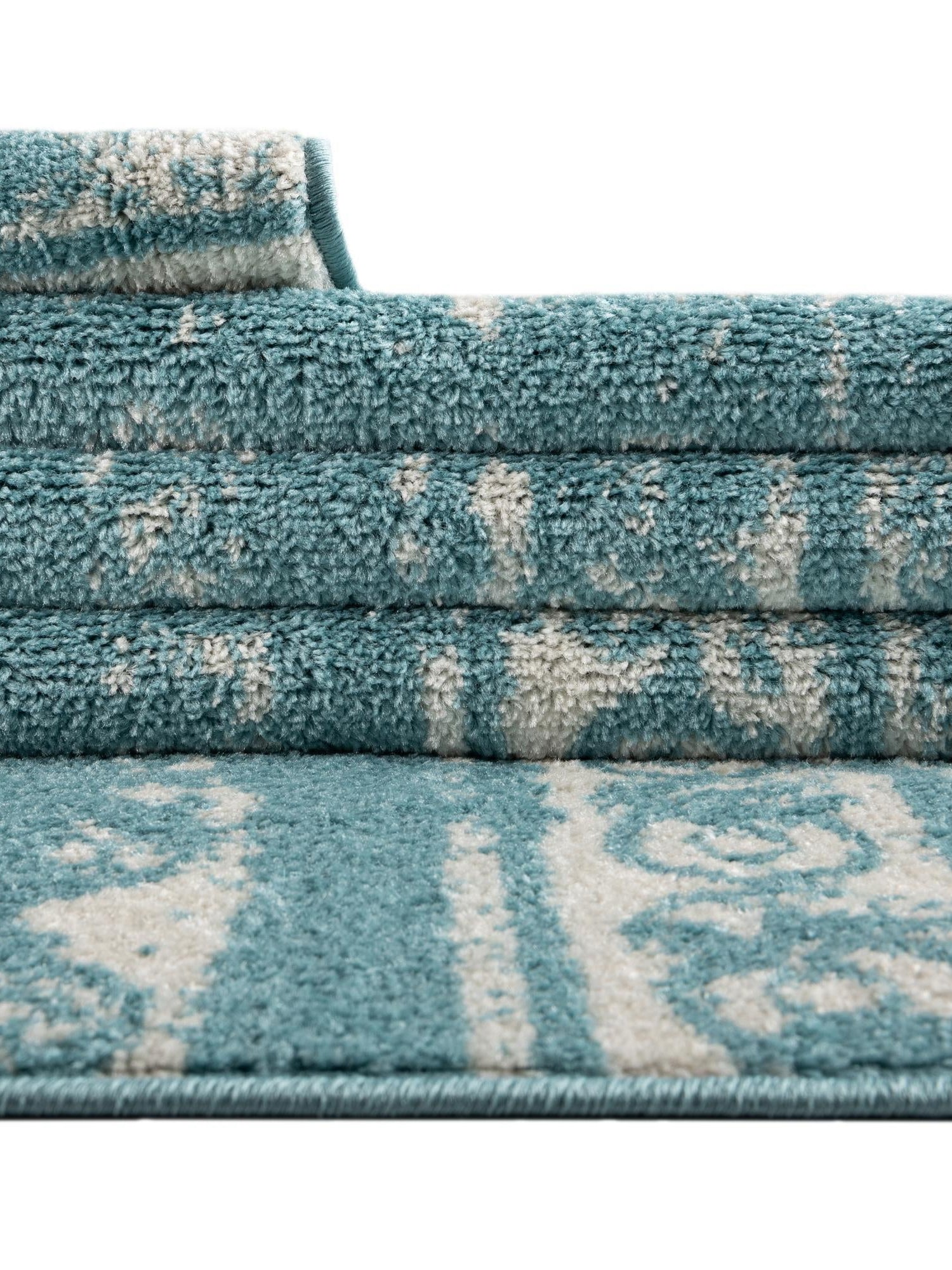 Light Blue 6' 1 x 9' Lennon Rectangle Area Rug 100% Polypropylene Vintage Distressed Look Modern Contemporary Carpet for Home Decor for Sale at Rug Engine