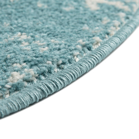 Light Blue 10' x 10' Lennon Round Area Rug 100% Polypropylene Vintage Distressed Look Modern Contemporary Carpet for Home Decor for Sale at Rug Engine