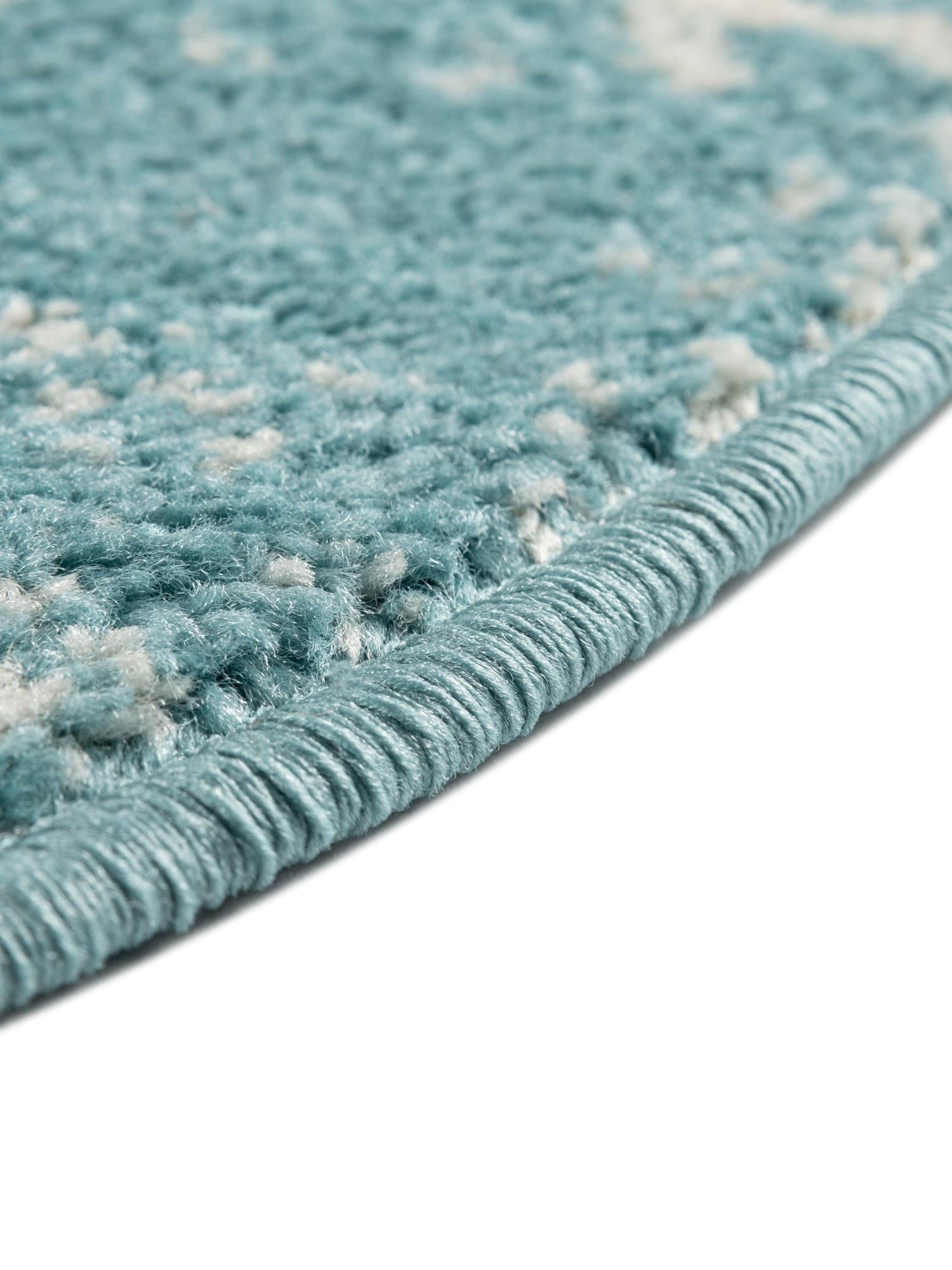 Light Blue 6' 1 x 6' 1 Lennon Round Area Rug 100% Polypropylene Vintage Distressed Look Modern Contemporary Carpet for Home Decor for Sale at Rug Engine