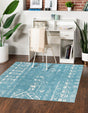 Light Blue 10' x 10' Lennon Square Area Rug 100% Polypropylene Vintage Distressed Look Modern Contemporary Carpet for Home Decor for Sale at Rug Engine