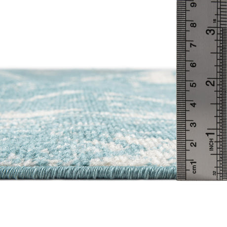 Light Blue 2' x 6' 1 Lennon Runner Area Rug 100% Polypropylene Vintage Distressed Look Modern Contemporary Carpet for Home Decor for Sale at Rug Engine