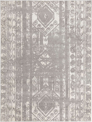Gray and Ivory 10' x 13' 1 Lennon Rectangle Area Rug 100% Polypropylene Vintage Distressed Look Modern Contemporary Carpet for Home Decor for Sale at Rug Engine