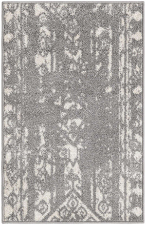 Gray and Ivory 2' x 3' 1 Lennon Rectangle Area Rug 100% Polypropylene Vintage Distressed Look Modern Contemporary Carpet for Home Decor for Sale at Rug Engine