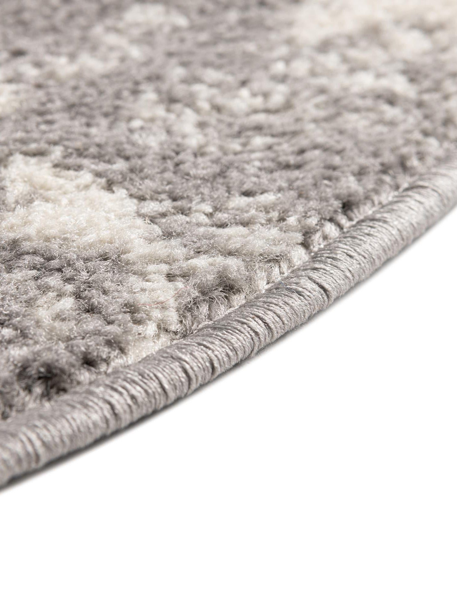 Gray and Ivory 2' x 7' 10 Lennon Round Area Rug 100% Polypropylene Vintage Distressed Look Modern Contemporary Carpet for Home Decor for Sale at Rug Engine