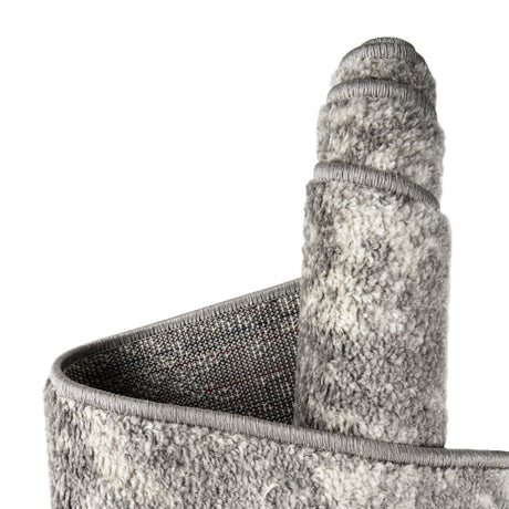 Gray and Ivory 7' 1 x 7' 1 Lennon Square Area Rug 100% Polypropylene Vintage Distressed Look Modern Contemporary Carpet for Home Decor for Sale at Rug Engine