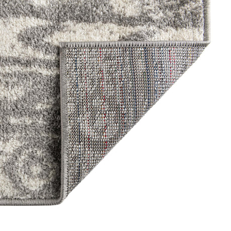 Gray and Ivory 2' 7 x 12' Lennon Runner Area Rug 100% Polypropylene Vintage Distressed Look Modern Contemporary Carpet for Home Decor for Sale at Rug Engine