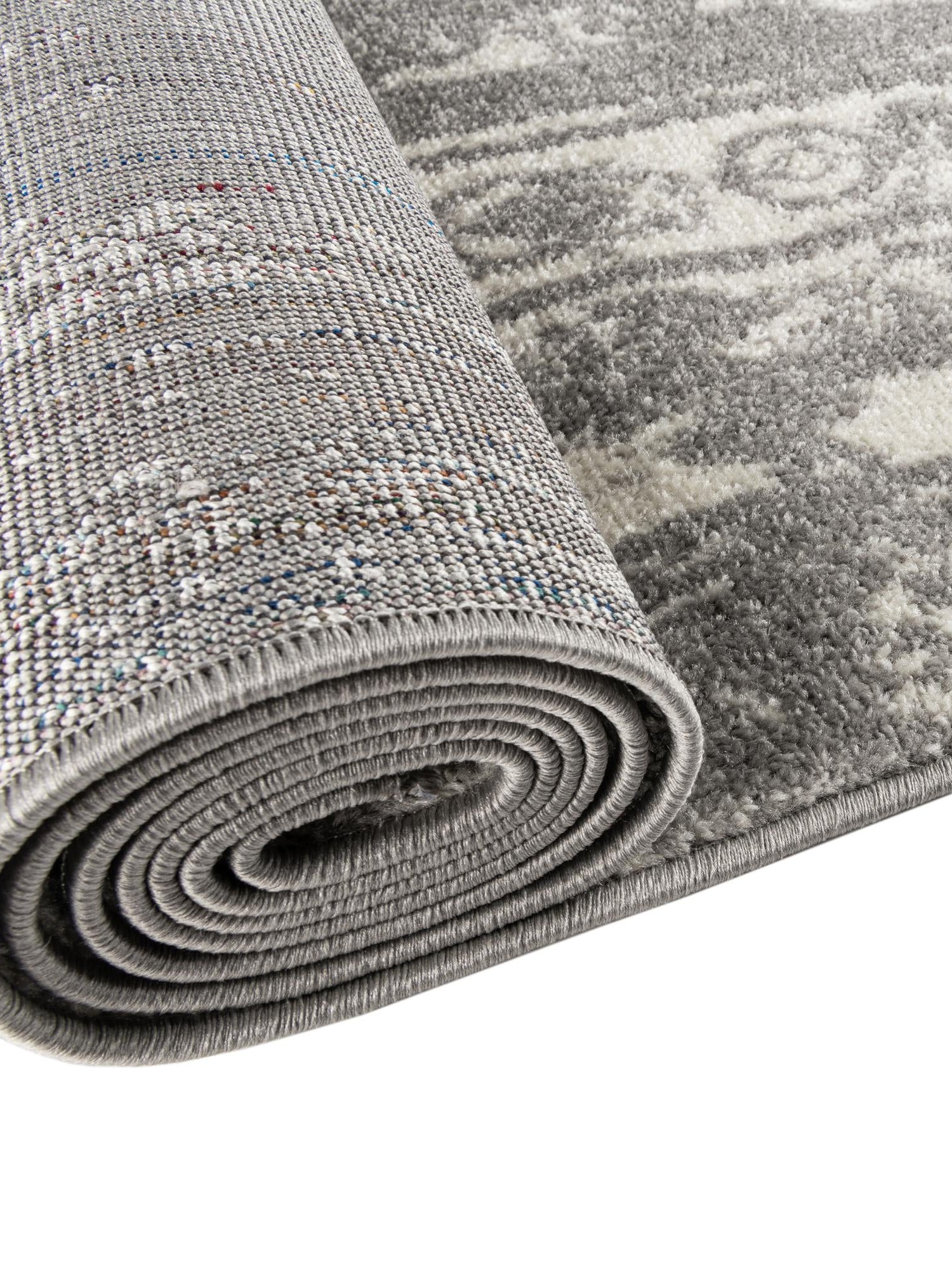 Gray and Ivory 2' x 5' 3 Lennon Runner Area Rug 100% Polypropylene Vintage Distressed Look Modern Contemporary Carpet for Home Decor for Sale at Rug Engine