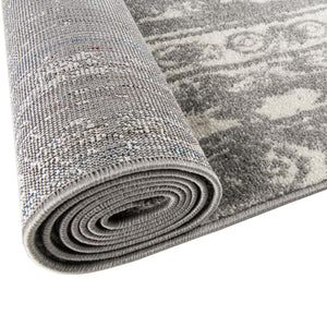 Gray and Ivory 2' x 5' 3 Lennon Runner Area Rug 100% Polypropylene Vintage Distressed Look Modern Contemporary Carpet for Home Decor for Sale at Rug Engine