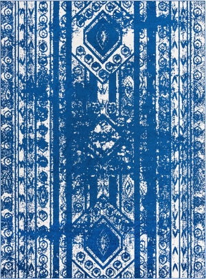 Navy Blue 10' x 13' 1 Lennon Rectangle Area Rug 100% Polypropylene Vintage Distressed Look Modern Contemporary Carpet for Home Decor for Sale at Rug Engine