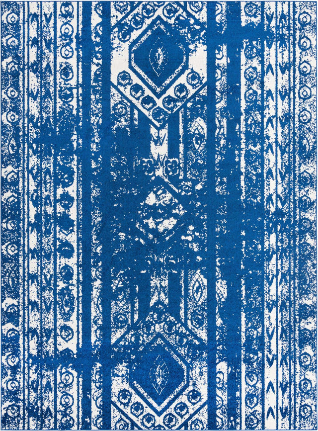 Navy Blue 10' x 13' 1 Lennon Rectangle Area Rug 100% Polypropylene Vintage Distressed Look Modern Contemporary Carpet for Home Decor for Sale at Rug Engine