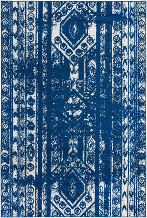 Navy Blue 6' 1 x 9' Lennon Rectangle Area Rug 100% Polypropylene Vintage Distressed Look Modern Contemporary Carpet for Home Decor for Sale at Rug Engine