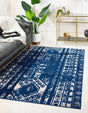 Navy Blue 2' x 3' 1 Lennon Rectangle Area Rug 100% Polypropylene Vintage Distressed Look Modern Contemporary Carpet for Home Decor for Sale at Rug Engine