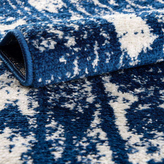 Navy Blue 7' 1 x 10' Lennon Rectangle Area Rug 100% Polypropylene Vintage Distressed Look Modern Contemporary Carpet for Home Decor for Sale at Rug Engine