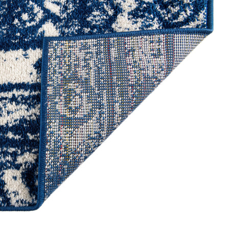 Navy Blue 2' x 3' 1 Lennon Rectangle Area Rug 100% Polypropylene Vintage Distressed Look Modern Contemporary Carpet for Home Decor for Sale at Rug Engine