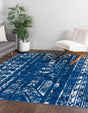 Navy Blue 10' x 10' Lennon Square Area Rug 100% Polypropylene Vintage Distressed Look Modern Contemporary Carpet for Home Decor for Sale at Rug Engine
