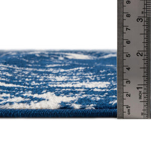 Navy Blue 2' 7 x 10' Lennon Runner Area Rug 100% Polypropylene Vintage Distressed Look Modern Contemporary Carpet for Home Decor for Sale at Rug Engine