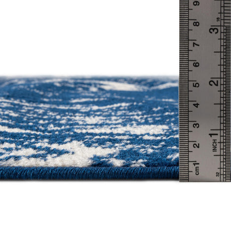 Navy Blue 3' 3 x 14' 1 Lennon Runner Area Rug 100% Polypropylene Vintage Distressed Look Modern Contemporary Carpet for Home Decor for Sale at Rug Engine