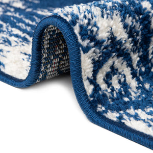 Navy Blue 2' x 5' 3 Lennon Runner Area Rug 100% Polypropylene Vintage Distressed Look Modern Contemporary Carpet for Home Decor for Sale at Rug Engine